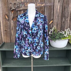 Ann Taylor size Petite 10 floral Blazer figure flattering